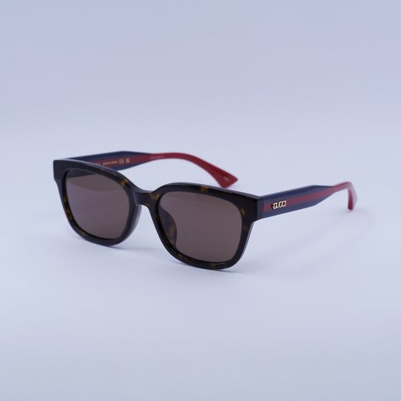 🕶️ New Gucci GG1872SK 002 Sunglasses - Dark Havana/Blue/Red Frame